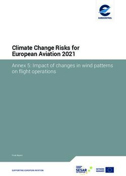 Climate Change Risks for European Aviation 2021 - Annex 5: Impact of changes in wind patterns on flight operations - Eurocontrol