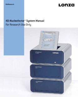 4D-NUCLEOFECTOR SYSTEM MANUAL FOR RESEARCH USE ONLY - BIORESEARCH