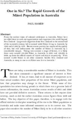 One in Six? The Rapid Growth of the Māori Population in Australia