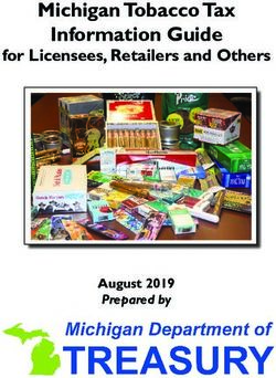 Michigan Tobacco Tax Information Guide - for Licensees, Retailers and Others - August 2019 Prepared by - State of Michigan