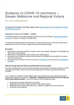 Guidance on COVID-19 restrictions - Greater Melbourne and Regional Victoria - CPA ...