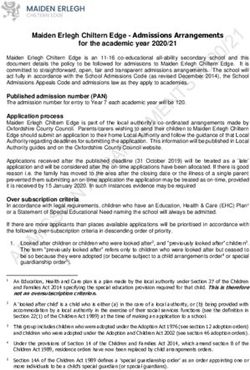 Maiden Erlegh Chiltern Edge - Admissions Arrangements for the academic year 2020/21 - Oxfordshire County Council