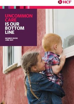 UNCOMMON CARE IS OUR BOTTOM LINE - MEMBER GUIDE JUNE 2021 - HCF