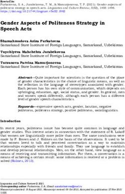 Gender Aspects of Politeness Strategy in Speech Acts
