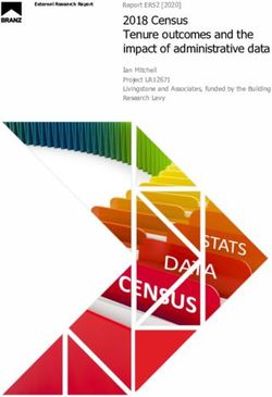 2018 Census Tenure outcomes and the impact of administrative data - Report ER52 2020 Ian Mitchell Project LR12671 Livingstone and Associates ...