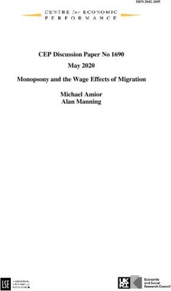CEP Discussion Paper No 1690 May 2020 Monopsony and the Wage Effects of Migration Michael Amior Alan Manning