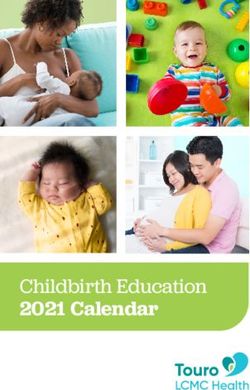 Childbirth Education 2021 Calendar