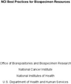 NCI Best Practices for Biospecimen Resources - Office of Biorepositories and Biospecimen Research National Cancer Institute National Institutes of ...