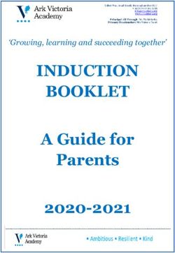 INDUCTION BOOKLET A Guide for Parents 2020-2021 - 'Growing, learning and succeeding together' - Ark ...