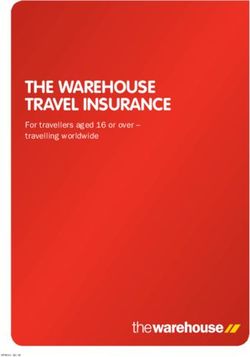 THE WAREHOUSE TRAVEL INSURANCE - For travellers aged 16 or over - travelling worldwide