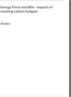 Energy Prices and Bills - impacts of meeting carbon budgets Annex - Climate Change Committee