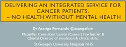 DELIVERING AN INTEGRATED SERVICE FOR CANCER PATIENTS.