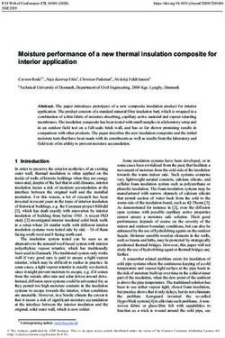 Moisture performance of a new thermal insulation composite for interior application