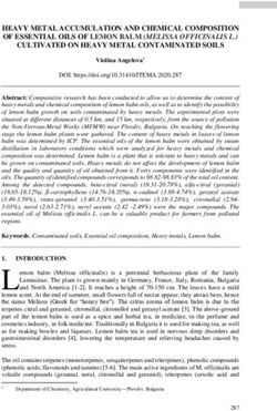 HEAVY METAL ACCUMULATION AND CHEMICAL COMPOSITION OF ESSENTIAL OILS OF LEMON BALM (MELISSA OFFICINALIS L.) CULTIVATED ON HEAVY METAL CONTAMINATED ...