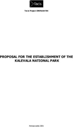 PROPOSAL FOR THE ESTABLISHMENT OF THE KALEVALA NATIONAL PARK - Tacis Project ENVRUS9704