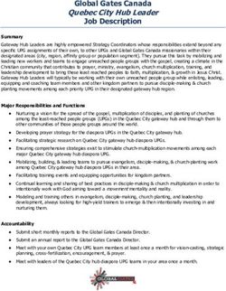 Global Gates Canada Quebec City Hub Leader Job Description - Global Gates - Canada