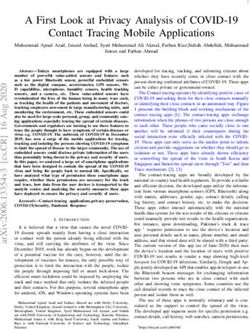 A First Look at Privacy Analysis of COVID-19 Contact Tracing Mobile Applications - arXiv