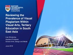 Reviewing the Prevalence of Visual Plagiarism Within Visual Arts, Tertiary Education in South East Asia - Lisa Winstanley Assistant Professor ...