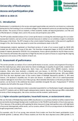 University of Roehampton Access and participation plan - Roehampton University