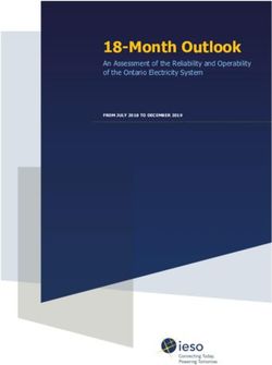18-Month Outlook An Assessment of the Reliability and Operability of the Ontario Electricity System - Ieso