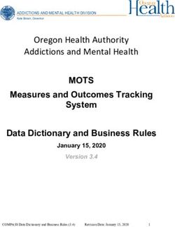 MOTS Measures and Outcomes Tracking System Data Dictionary and Business Rules