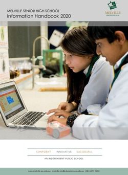 Information Handbook 2020 - MELVILLE SENIOR HIGH SCHOOL