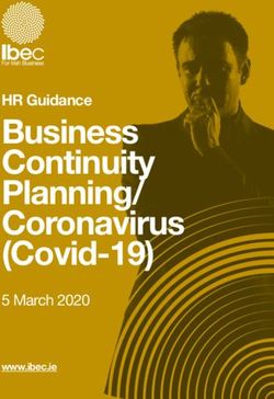 Business Continuity Planning/ Coronavirus (Covid-19) - HR Guidance - 5 March 2020 - Ibec