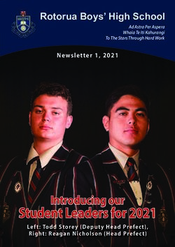 Student Leaders for 2021 - Introducing our - Rotorua Boys' High School