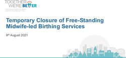 Temporary Closure of Free-Standing Midwife-led Birthing Services - 9th August 2021