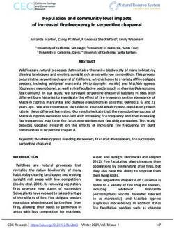Population and community-level impacts of increased fire frequency in serpentine chaparral - UC Natural ...