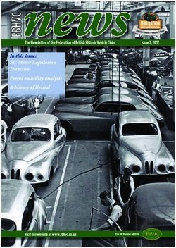 In this issue: EU Motor Legislation Directive Petrol volatility analysis A history of Bristol - Federation of British ...