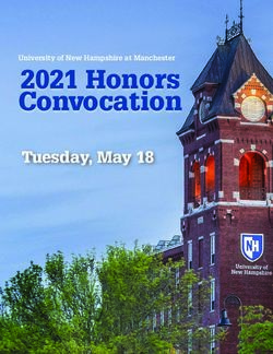 2021 Honors Convocation - Tuesday, May 18 University of New Hampshire at Manchester - UNH at Manchester