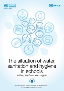 The situation of water, sanitation and hygiene in schools - in the pan-European region