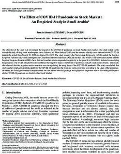 The Effect of COVID-19 Pandemic on Stock Market: An Empirical Study in Saudi Arabia* - Korea ...