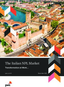 The Italian NPL Market - Transformation at Work... pwc.com/it December 2021