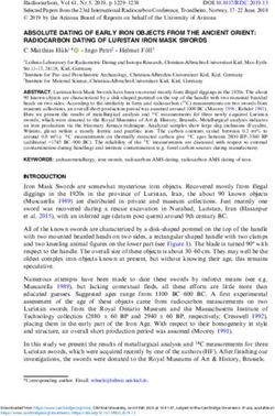 ABSOLUTE DATING OF EARLY IRON OBJECTS FROM THE ANCIENT ORIENT: RADIOCARBON DATING OF LURISTAN IRON MASK SWORDS - Uni Kiel