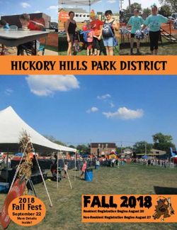 HICKORY HILLS PARK DISTRICT - FALL 2018 Fall Fest