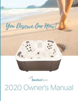 You Deserve One Now! - 2020 Owner's Manual - Barefoot Spas