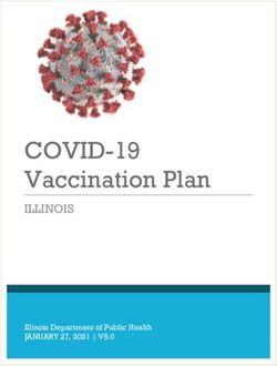 COVID-19 Vaccination Plan - ILLINOIS Illinois Department of Public Health JANUARY 27, 2021 | V5.0 - Will County Health Department