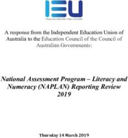 National Assessment Program - Literacy and Numeracy (NAPLAN) Reporting Review 2019 - A response from the Independent Education Union of Australia ...