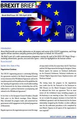 BREXIT BRIEF BREXIT - The Institute of International and European Affairs