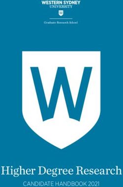 Higher Degree Research - CANDIDATE HANDBOOK 2021 - Graduate Research School - Western Sydney University