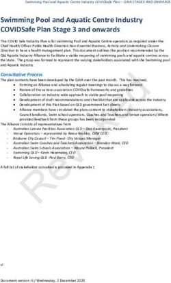 Swimming Pool and Aquatic Centre Industry COVIDSafe Plan Stage 3 and onwards