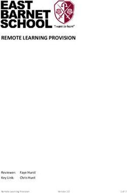 REMOTE LEARNING PROVISION - Reviewer: Faye Hurst Chris Hunt - East Barnet School