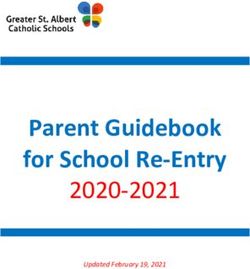 Parent Guidebook for School Re-Entry - 2020-2021 Updated February 19, 2021 - Greater St ...