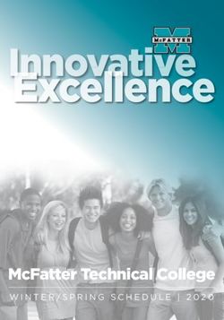 MCFATTER TECHNICAL COLLEGE - WINTER/SPRING SCHEDULE | 2020 - MCFATTER ...