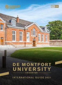 DE MONTFORT INTERNATIONAL GUIDE 2021 - De Montfort University