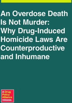 An Overdose Death Is Not Murder: Why Drug-Induced Homicide Laws Are Counterproductive and Inhumane