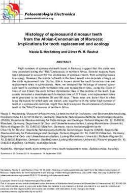 Histology of spinosaurid dinosaur teeth from the Albian-Cenomanian of Morocco: Implications for tooth replacement and ecology - Dinodata.de