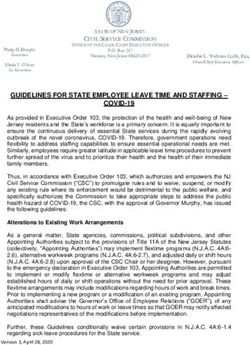 GUIDELINES FOR STATE EMPLOYEE LEAVE TIME AND STAFFING - COVID-19